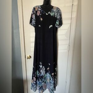 Floral Black Maxi Dress